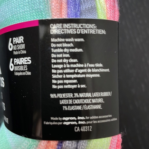 Adidas Kids socks 6 pairs in package New - Picture 5 of 5